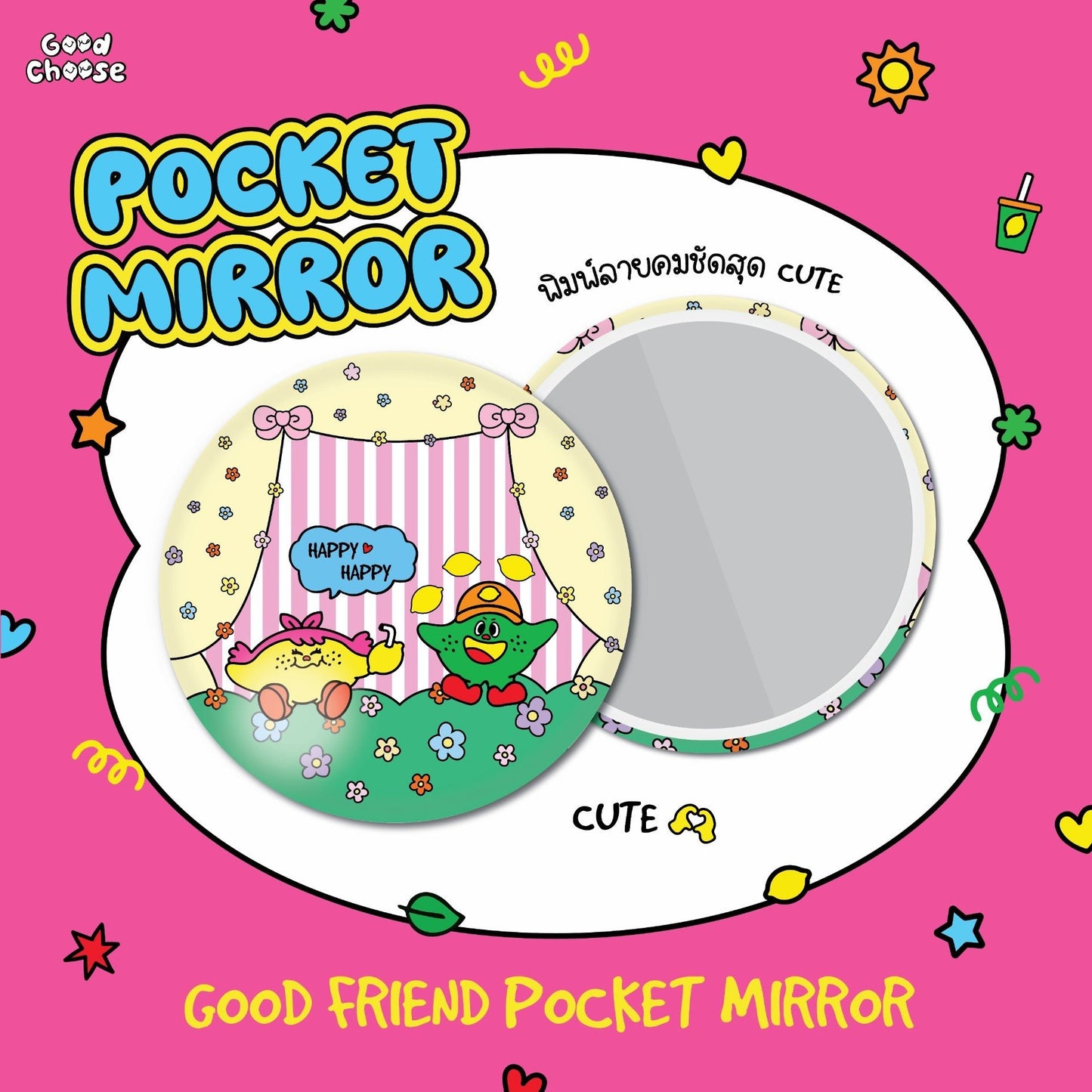 Good Friend Pocket Mirror - Good Choose