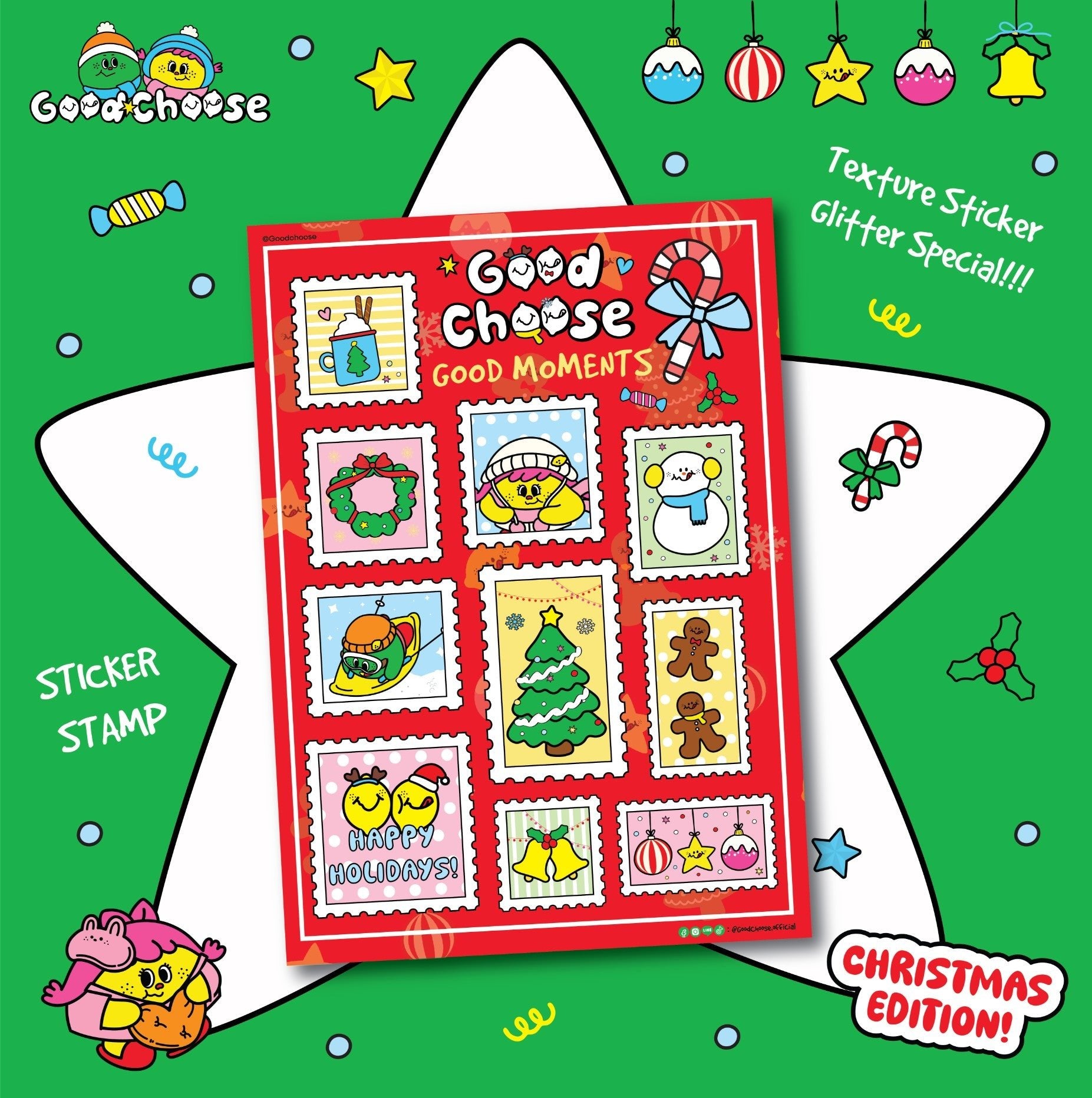 Good Moment Red Stamp Sticker (A6) CM25 - Good Choose