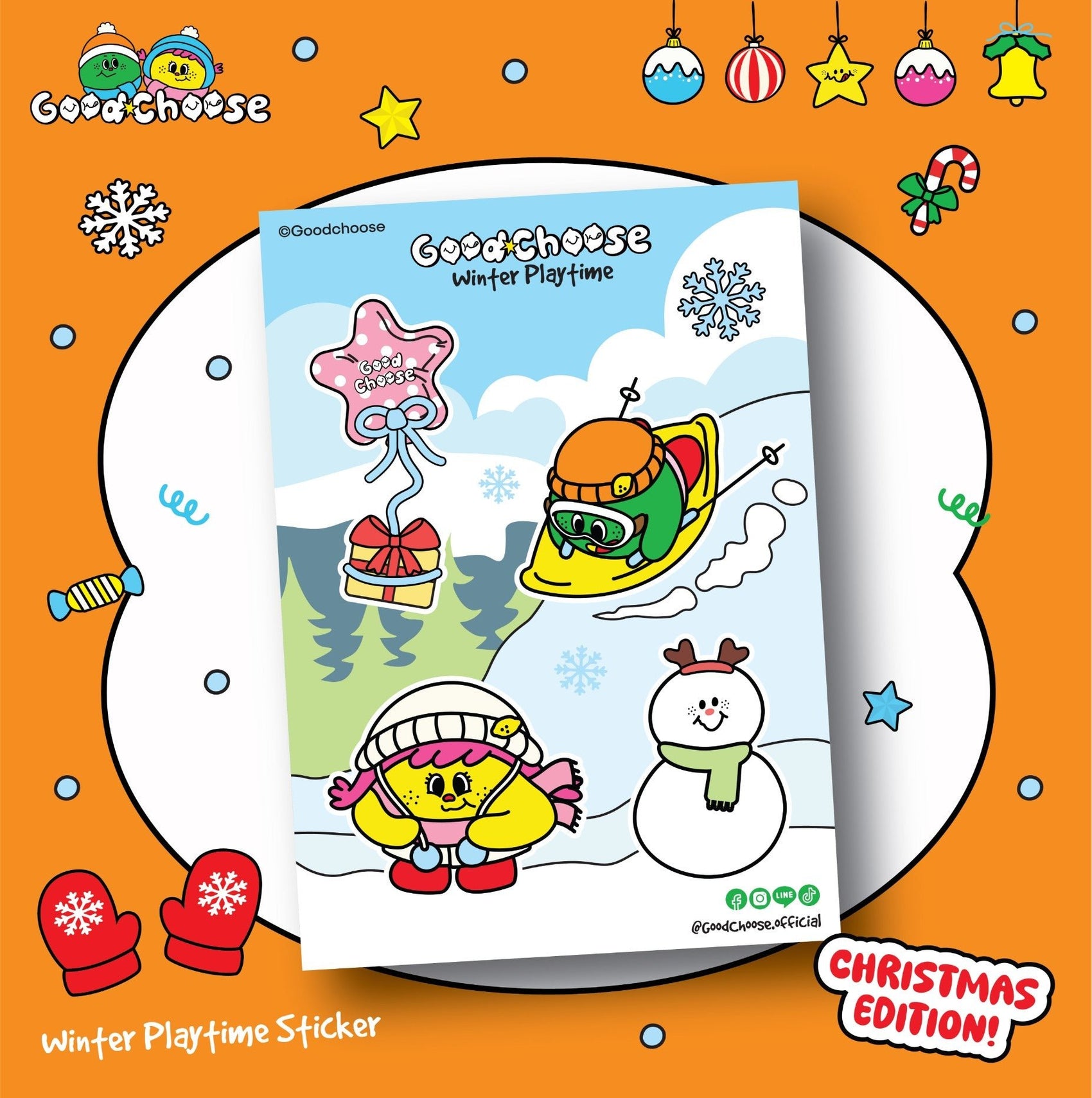 Winter Playtime Sticker (A6) CM25 - Good Choose
