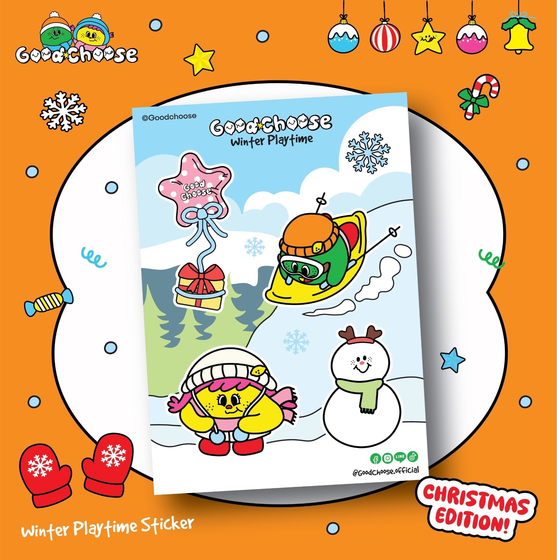 Winter Playtime Sticker (A6) CM25 - Good Choose