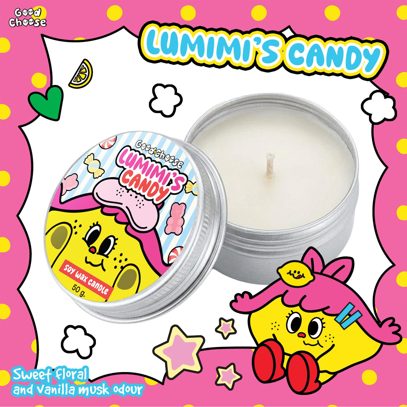 Goodchoose Scented Candles (Pink Candy & Almond Blossom) - Good Choose