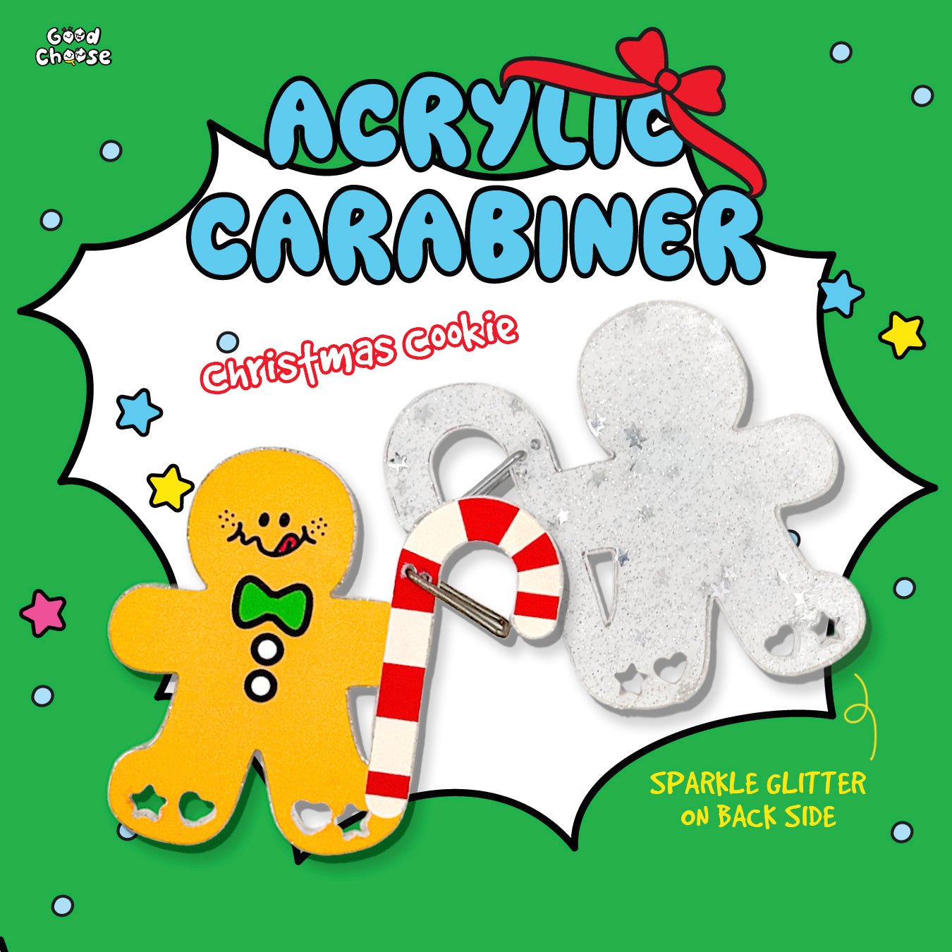 Christmas Cookie Carabiner - Good Choose