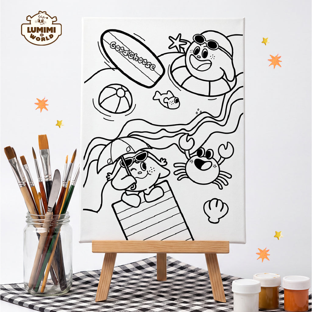 Lumimiworld | Coloring frame เซ็ทเฟรมระบายสี พร้อมสีและพู่กัน