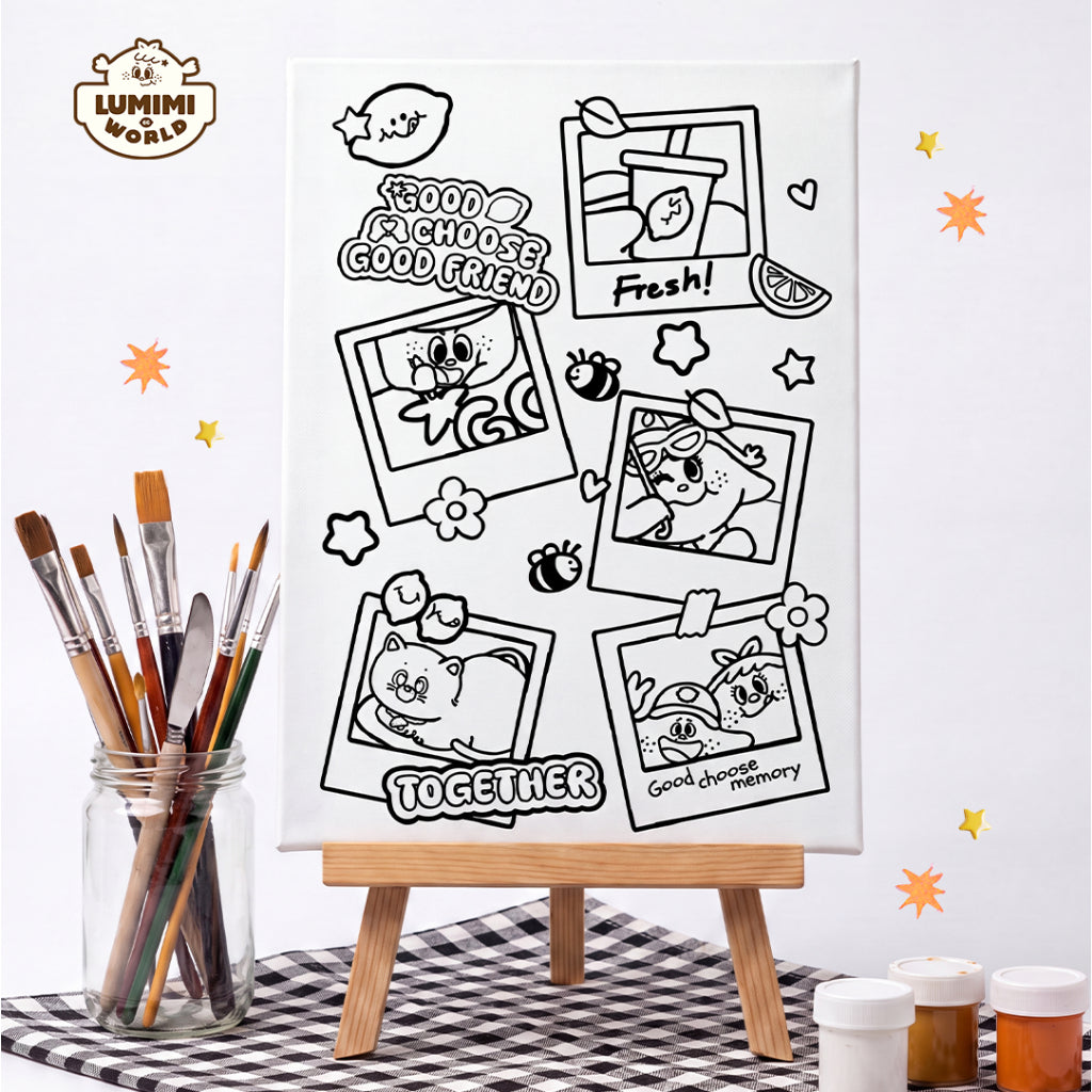 Lumimiworld | Coloring frame เซ็ทเฟรมระบายสี พร้อมสีและพู่กัน
