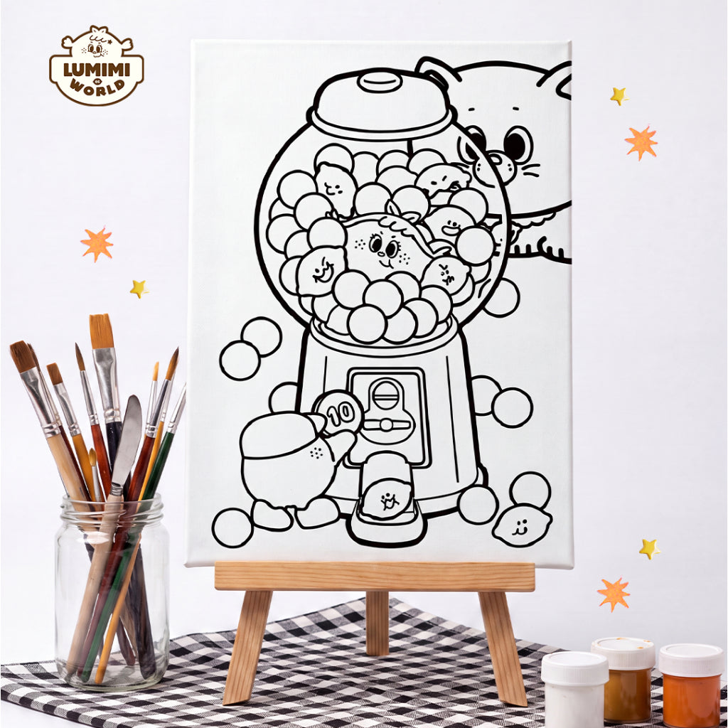 Lumimiworld | Coloring frame เซ็ทเฟรมระบายสี พร้อมสีและพู่กัน