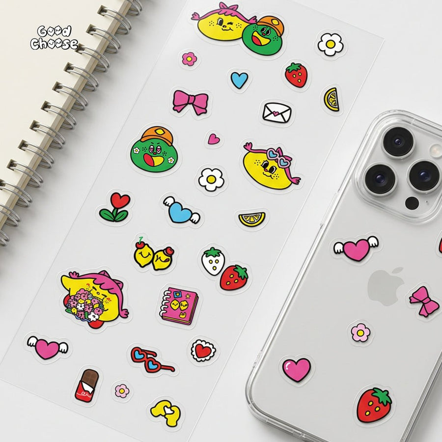 Mini Sticker Clear background PVC stickers. - Good Choose