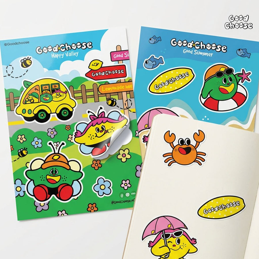 Sticker Goodchoose สติกเกอร์ไดคัทน่ารัก คาแรคเตอร์สดใส พร้อมแปะได้ทันที - Good Choose